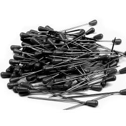 Ace cu gămălie pentru tapițerie, lungime 60 mm - Negru (100 Bucăți)