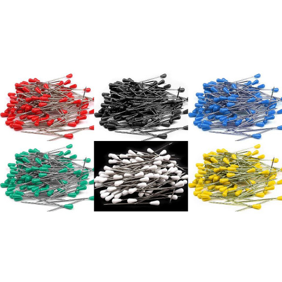 Ace cu gămălie pentru tapițerie, lungime 60 mm - Galben gălbenuș (100 Bucăți) Ace cu gămălie pentru tapițerie, lungime 60 mm - Galben gălbenuș (100 Bucăți)