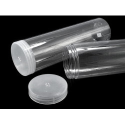 Tub plastic transparent, ø54 mm - Transparent (1 Bucată)