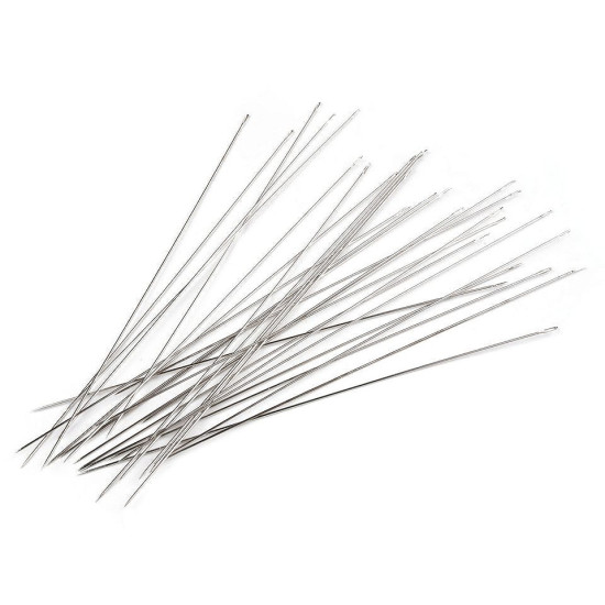 Ace pentru înșirat mărgele, 120 mm - Nichel (10 Saci) Ace pentru înșirat mărgele, 120 mm - Nichel (10 Saci)