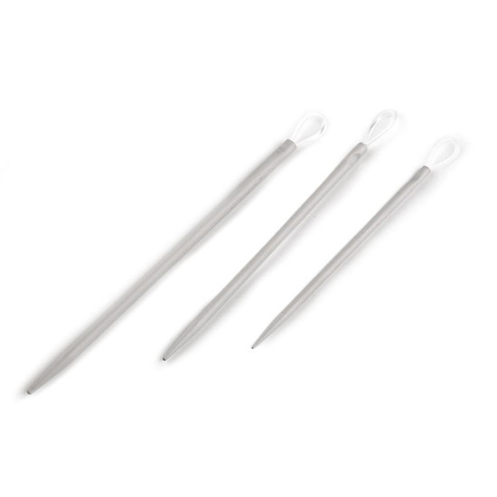 Ace de cusut lână pony, 3 buc / set - Argintiu (1 Blister)