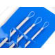 Ace de cusut lână pony, 3 buc / set - Argintiu (1 Blister)