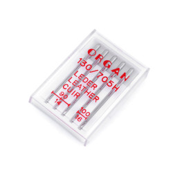 Set ace de cusut piele 90;100 organ - Nichel (1 Cutie)