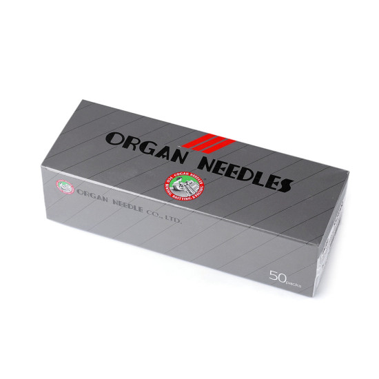 Ace mașină de cusut jeans 90;100;110 organ - Nichel (1 Cutie) Ace mașină de cusut jeans 90;100;110 organ - Nichel (1 Cutie)