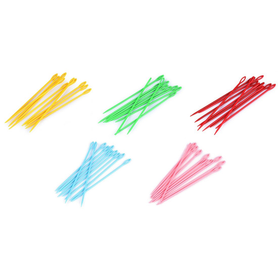 Ace plastic cu vârf bont, 150 mm - Mix variante (100 Bucăți) Ace plastic cu vârf bont, 150 mm - Mix variante (100 Bucăți)