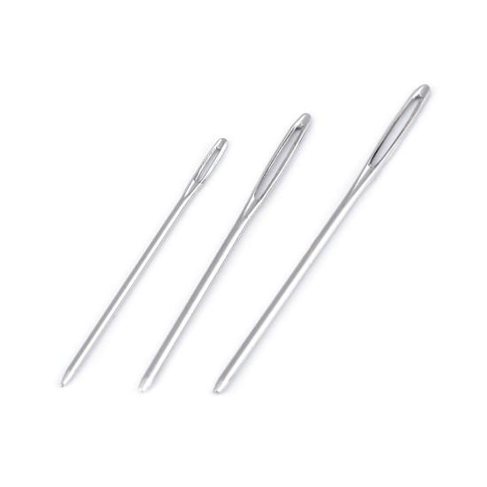 Ace metalice bonte, lungime 50; 60; 70 mm, pentru lână și broderie - Nichel (50 Bucăți) Ace metalice bonte, lungime 50; 60; 70 mm, pentru lână și broderie - Nichel (50 Bucăți)