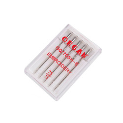 Ace de mașină pentru broderie organ 75 - Nichel (1 Cutie)