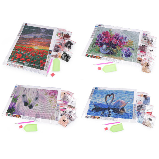 Pictura cu diamante, set creativ 30x40 cm - Conform imaginii (1 Set)