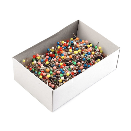 Bolduri cu cap din plastic, lungime 37 mm - Nichel (1 Cutie) Bolduri cu cap din plastic, lungime 37 mm - Nichel (1 Cutie)