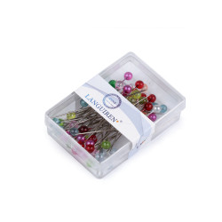 Bolduri decorative cu cap transparent, lungime 40 mm - Mix (1 Cutie)