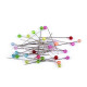 Bolduri decorative cu cap transparent, lungime 40 mm - Mix (1 Cutie) Bolduri decorative cu cap transparent, lungime 40 mm - Mix (1 Cutie)