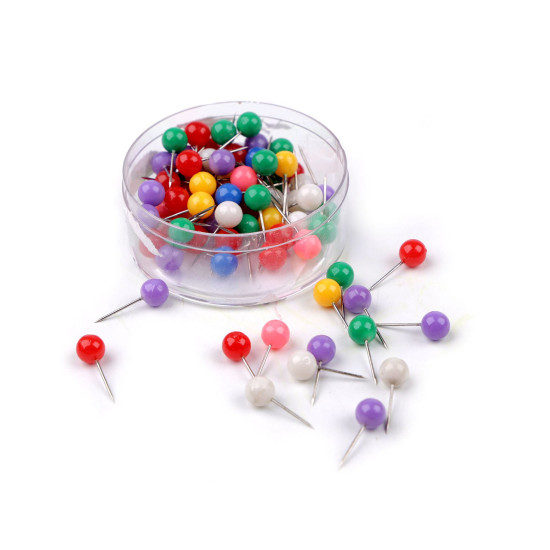 Bolduri cu cap din plastic 17 mm - Mix (1 Cutie) Bolduri cu cap din plastic 17 mm - Mix (1 Cutie)