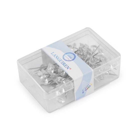 Bolduri decorative din oțel inoxidabil lungime 38 mm diamant - Transparent (10 Cutii) Bolduri decorative din oțel inoxidabil lungime 38 mm diamant - Transparent (10 Cutii)