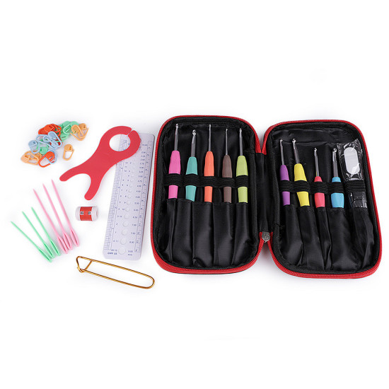Set croșete și accesorii de croșetat - Negru (2 Seturi) Set croșete și accesorii de croșetat - Negru (2 Seturi)