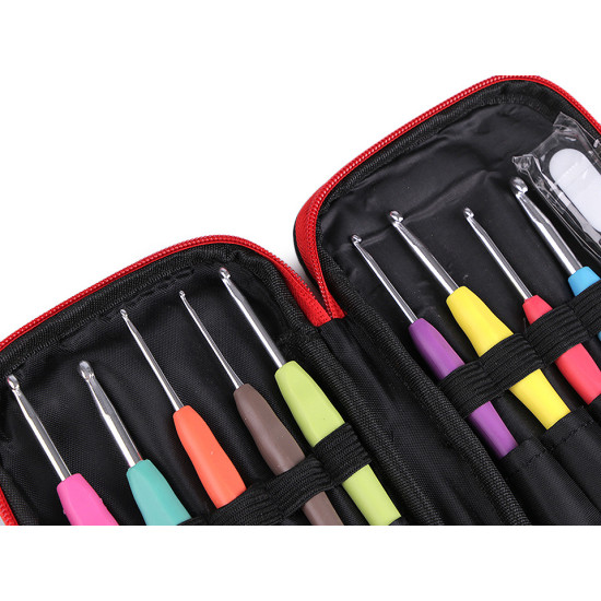 Set croșete și accesorii de croșetat - Negru (2 Seturi) Set croșete și accesorii de croșetat - Negru (2 Seturi)