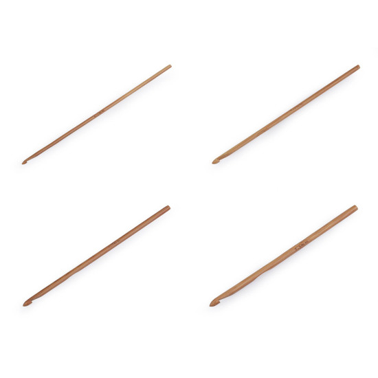 Croșete din bambus mărimea 3; 4; 4,5; 5; 5.5 - Bambus închis (5 Bucăți) Croșete din bambus mărimea 3; 4; 4,5; 5; 5.5 - Bambus închis (5 Bucăți)