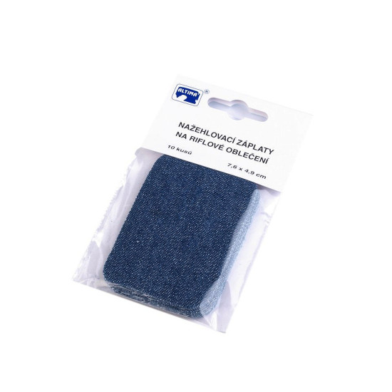 Petice termoadezive jeans, 7,6x4,9 cm - Albastru delta (1 Sac) Petice termoadezive jeans, 7,6x4,9 cm - Albastru delta (1 Sac)