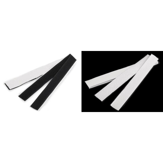 Bandă arici autoadezivă, complet (puf + scai), 20 mm - Negru (50 Perechi) Bandă arici autoadezivă, complet (puf + scai), 20 mm - Negru (50 Perechi)