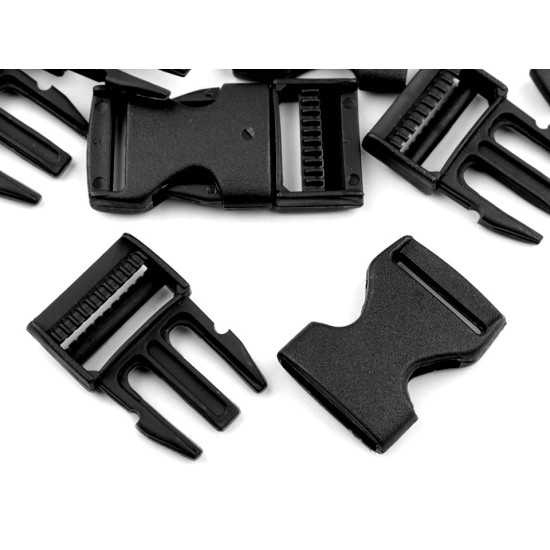 Cataramă trident, lățime 25 mm - Negru (30 Perechi) Cataramă trident, lățime 25 mm - Negru (30 Perechi)