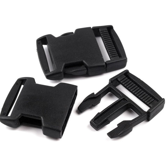 Cataramă trident, lățime 30 mm - Negru (25 Perechi) Cataramă trident, lățime 30 mm - Negru (25 Perechi)