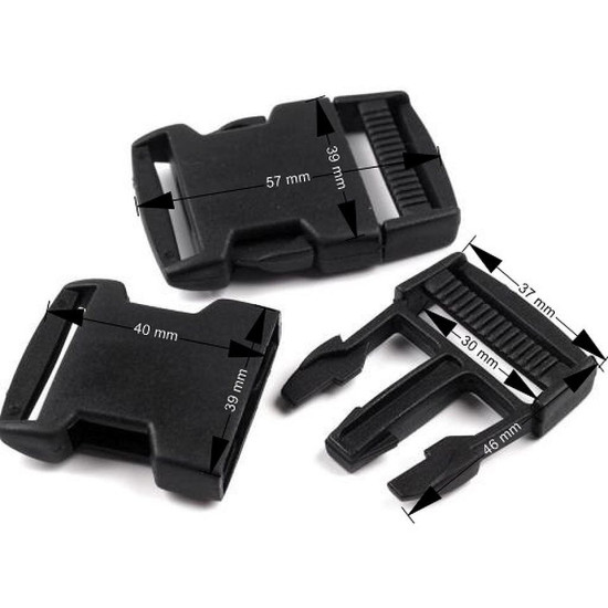 Cataramă trident, lățime 30 mm - Negru (25 Perechi) Cataramă trident, lățime 30 mm - Negru (25 Perechi)