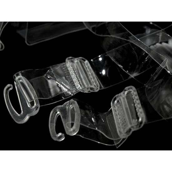 Bretele sutien transparente, 15 mm - Transparent (48 Perechi)
