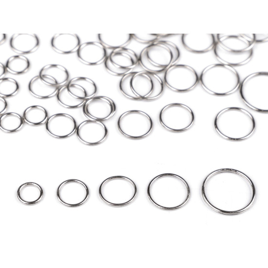 Inele metalice, ø6; ø8; ø10; ø12; ø14 mm - Nichel (200 Bucăți) Inele metalice, ø6; ø8; ø10; ø12; ø14 mm - Nichel (200 Bucăți)