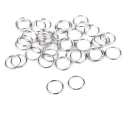 Inele metalice, ø6; ø8; ø10; ø12; ø14 mm - Nichel (1000 Bucăți)
