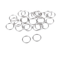 Inele metalice, ø6; ø8; ø10; ø12; ø14 mm - Nichel (1000 Bucăți)