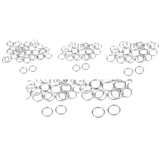 Inele metalice, ø6; ø8; ø10; ø12; ø14 mm - Nichel (200 Bucăți) Inele metalice, ø6; ø8; ø10; ø12; ø14 mm - Nichel (200 Bucăți)