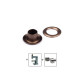 Ocheți metalici inoxidabili, ø5,5 mm - Alamă antică (100 Perechi) Ocheți metalici inoxidabili, ø5,5 mm - Alamă antică (100 Perechi)