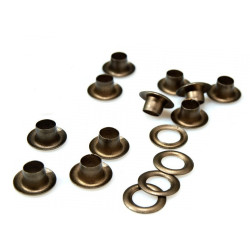 Ocheți metalici inoxidabili, ø5,5 mm - Alamă antică (100 Perechi)