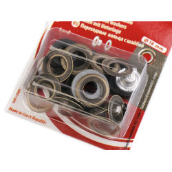 Set ocheți cu dispozitiv de atașare, ø8 mm - Alamă antică (1 Blister)