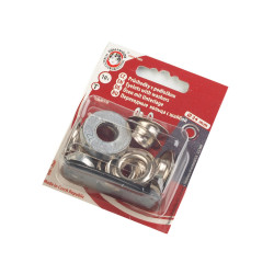Set ocheți cu dispozitiv de atașare, ø12 mm - Nichel (1 Blister)