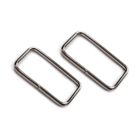 Inel metalic dreptunghiular, 39 mm - Lac negru (200 Bucăți) Inel metalic dreptunghiular, 39 mm - Lac negru (200 Bucăți)