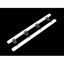 Închizător corset, diverse lungimi, lățime 12 mm, lungime 20; 25 cm - Alb (1 Pereche)