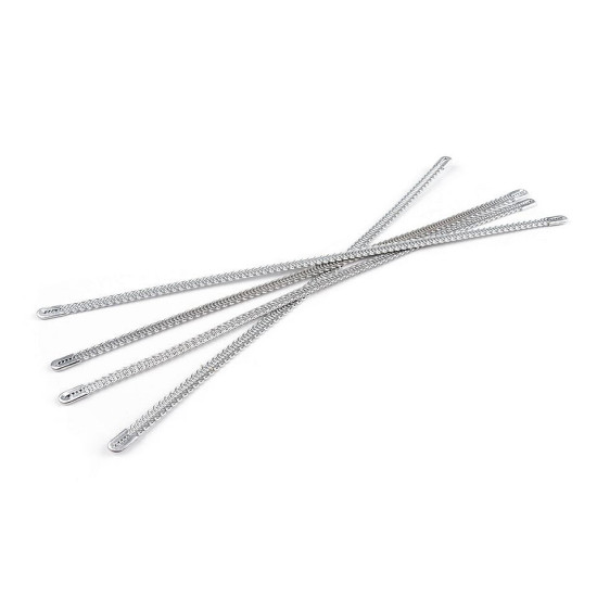 Balene metalice pentru corset, lățime 5 mm - Argintiu (4 Bucăți) Balene metalice pentru corset, lățime 5 mm - Argintiu (4 Bucăți)