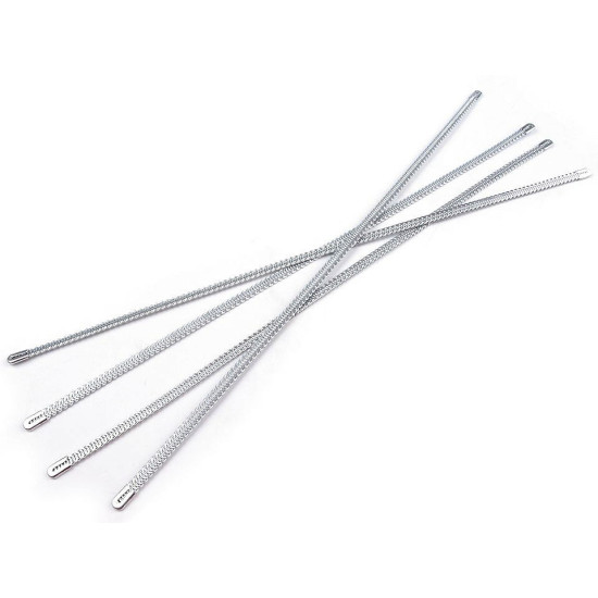 Balene metalice pentru corset, lățime 5 mm - Argintiu (4 Bucăți) Balene metalice pentru corset, lățime 5 mm - Argintiu (4 Bucăți)