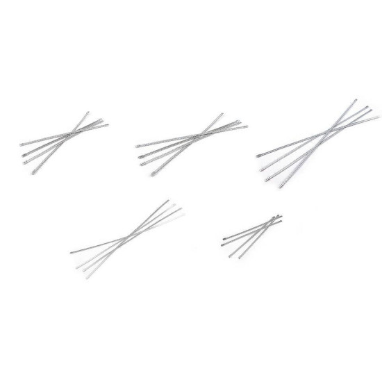 Balene metalice pentru corset, lățime 5 mm - Argintiu (4 Bucăți) Balene metalice pentru corset, lățime 5 mm - Argintiu (4 Bucăți)
