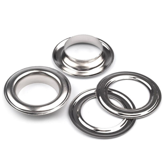 Ocheți metalici, ø22 mm - Nichel negru (100 Perechi)