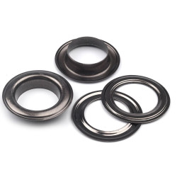 Ocheți metalici, ø22 mm - Nichel negru (100 Perechi)