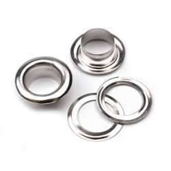 Ocheți metalici, ø8 mm - Nichel (100 Perechi)