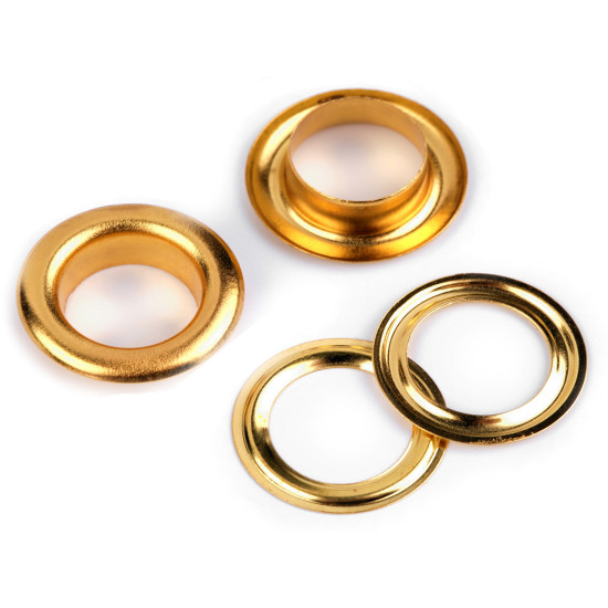 Ocheți metalici, ø10 mm - Nichel negru (300 Perechi)