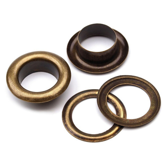 Ocheți metalici, ø10 mm - Nichel negru (300 Perechi)