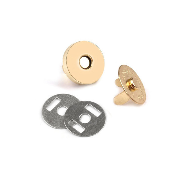 Închizatori / capse magnetice, finisaj finisaj auriu, ø18 mm - Auriu (5 Seturi)