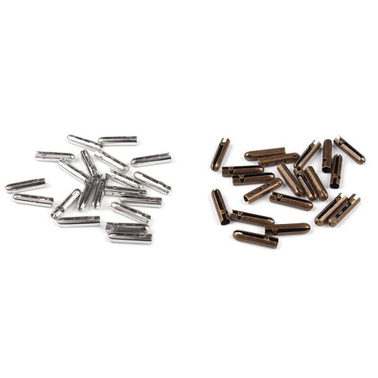 Terminație metalică pentru șnur, ø3,3 mm - Nichel (5 Bucăți) Terminație metalică pentru șnur, ø3,3 mm - Nichel (5 Bucăți)
