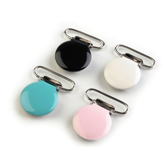 Clips pentru bretele, lățime 25 mm - Alb (20 Bucăți) Clips pentru bretele, lățime 25 mm - Alb (20 Bucăți)