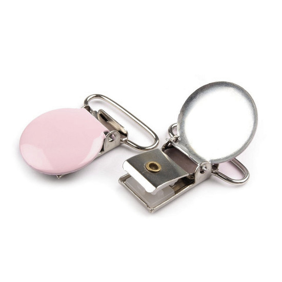 Clips pentru bretele, lățime 25 mm - Alb (20 Bucăți) Clips pentru bretele, lățime 25 mm - Alb (20 Bucăți)