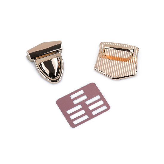 Închizătoare geantă, 33x41 mm - Auriu rose (10 Seturi) Închizătoare geantă, 33x41 mm - Auriu rose (10 Seturi)