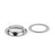 Ocheți metalici pentru confecții, ø14 mm - Nichel (100 Perechi) Ocheți metalici pentru confecții, ø14 mm - Nichel (100 Perechi)